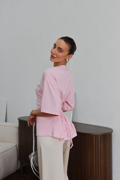 Футболка Oversize з корсетною шнурівкою 18069800011190 фото