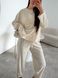 Базовий костюм з велюру: oversize лонг + вкорочені джогери з підворотом 16069100011125 фото 2