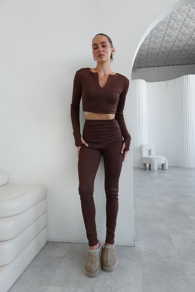 Лонгслів в рубчик zip Teddy з еко хутром 38052300014725 фото