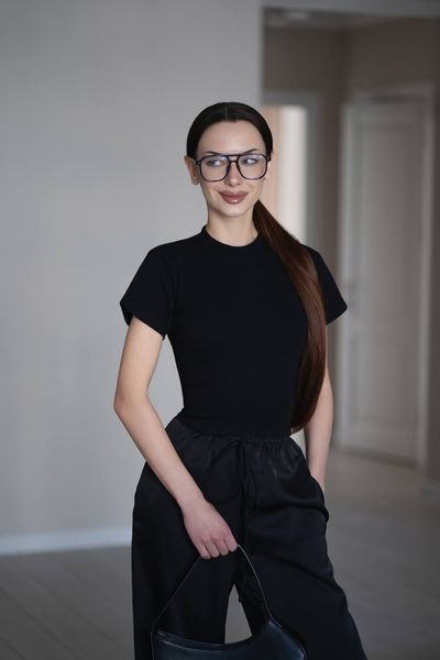 Футболка скінні в рубчик (по фігурі) 17031100014625 фото