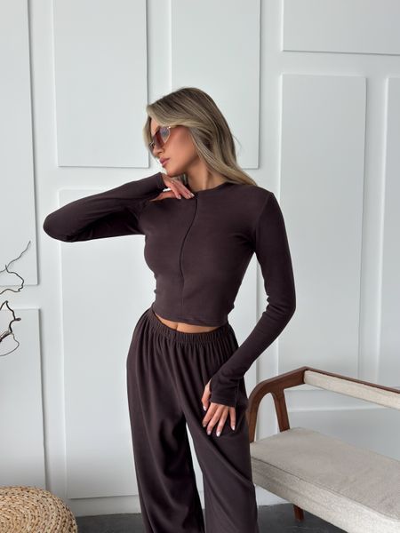 Костюм «Bella» zip в шоколадному відтінку 43068400014725 фото Костюм «Bella» zip в шоколадному відтінку 43068400014725 фото