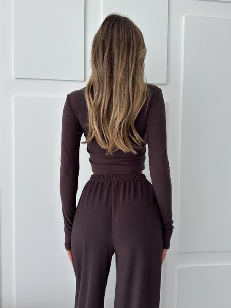 Костюм «Bella» zip в шоколадному відтінку 43068400014725 фото Костюм «Bella» zip в шоколадному відтінку 43068400014725 фото