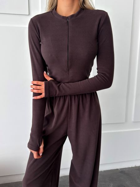 Костюм «Bella» zip в шоколадному відтінку 43068400014725 фото Костюм «Bella» zip в шоколадному відтінку 43068400014725 фото